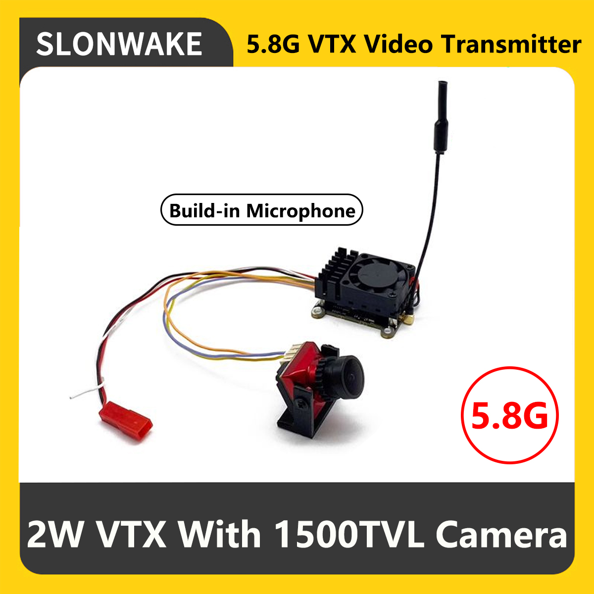جهاز إرسال SLONWAKE 5.8G 2000m - مراجعة Fpv Drone Vtx وسعره